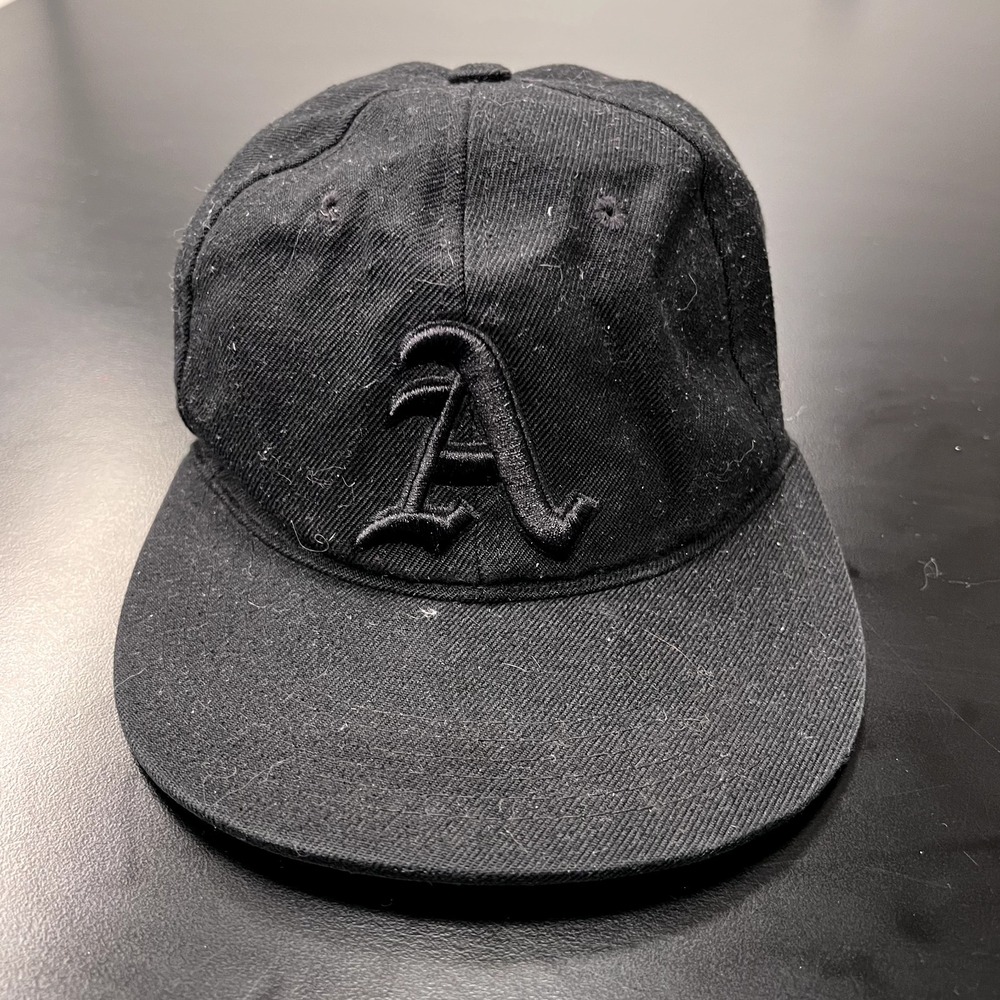 Atlanta Braves Hat Cap Fitted Large Streach Black Mens MLB Baseball‎ Embroidered